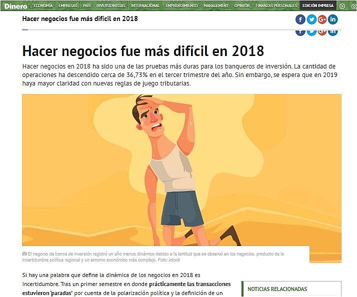 Hacer negocios fue ms difcil en 2018